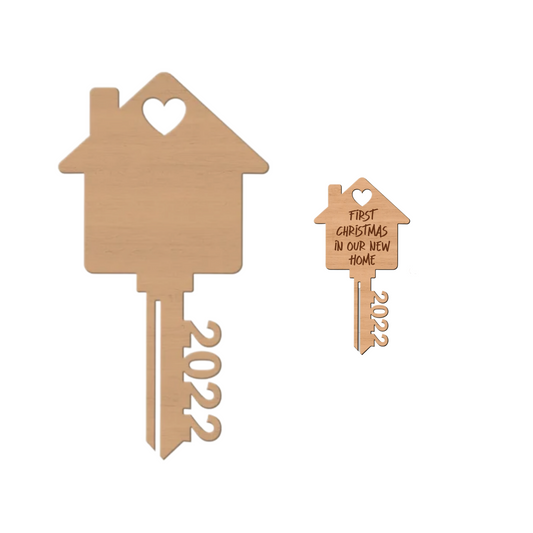 Wooden Key Personalized Ornament